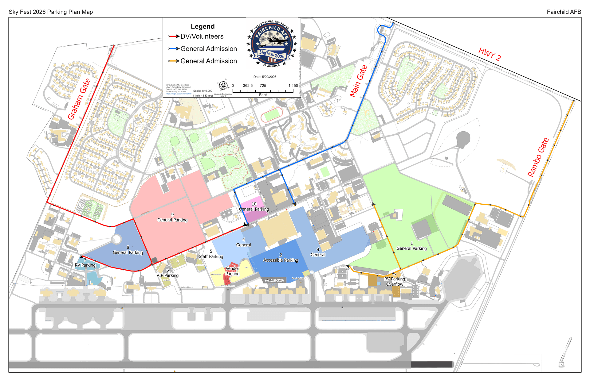 Fafb Map Maps & Parking | Fairchild AFB Skyfest 2026